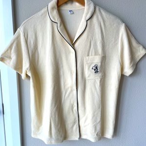 Brand New limited edition Uniqlo Snoopy Pajamas Set in Terry cloth (baby yellow)